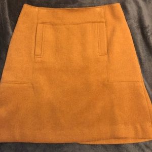 Wool dark camel skirt